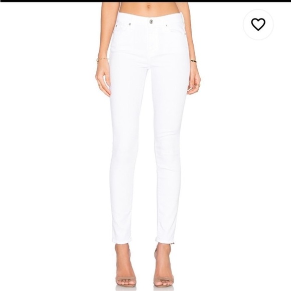7 For All Mankind Denim - 7 For All Mankind White Skinny Jeans Size 27 Style AU0353616A